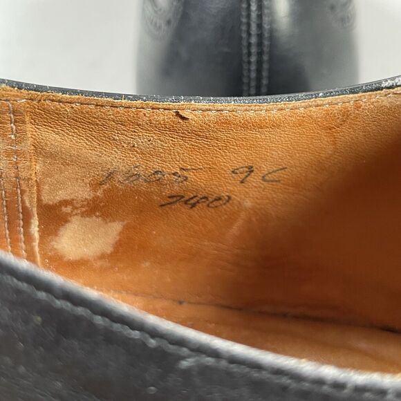 Peal & Co Brooks Brothers Men’s UK9 US10 Black Leather Oxford Wingtip Dress Shoe - Picture 9 of 9